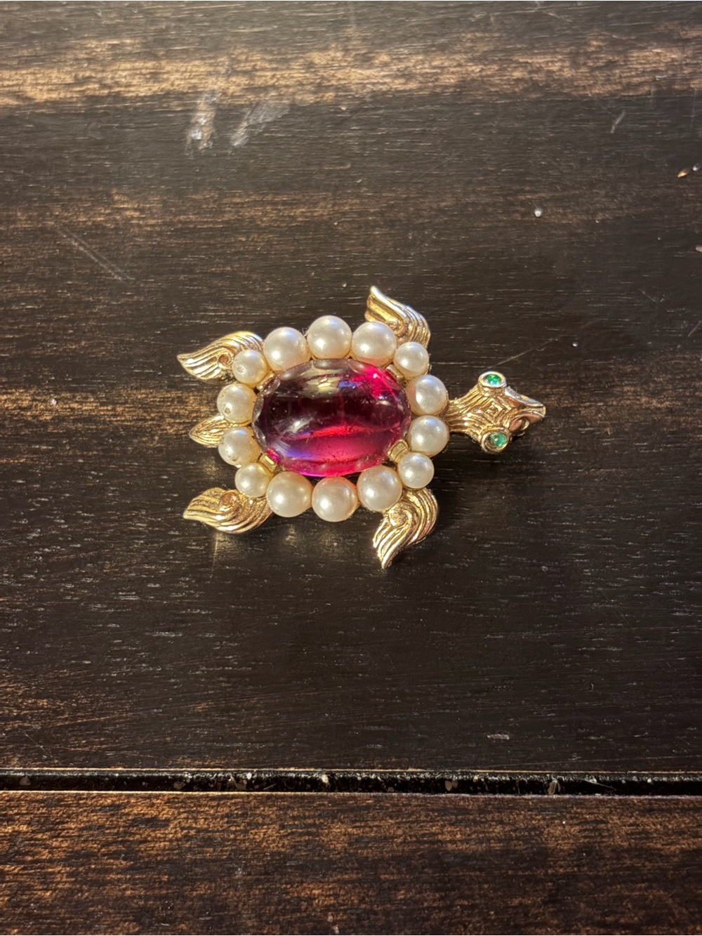 Crown Trifari Turtle Brooch
